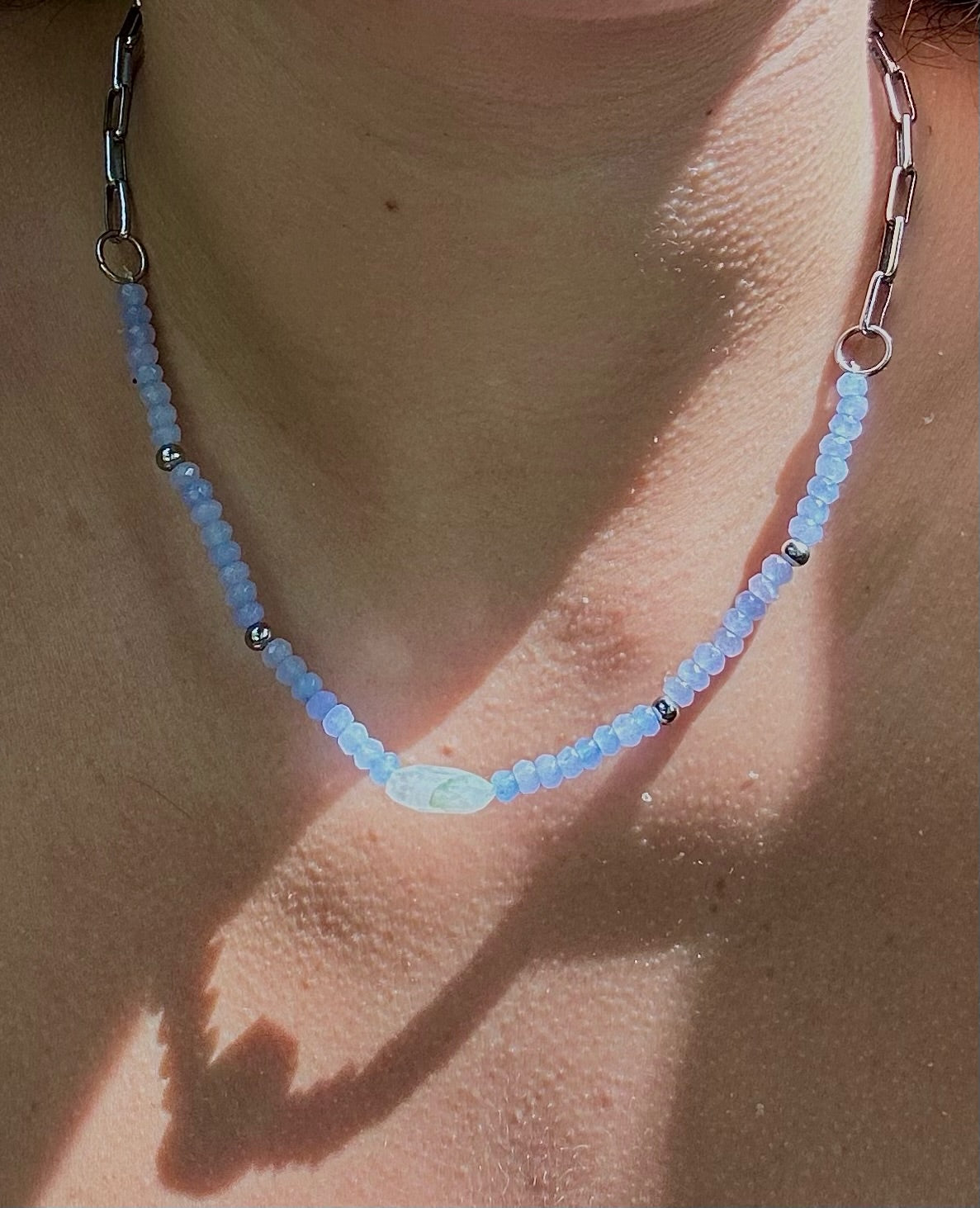 Mondstein Jade Kette