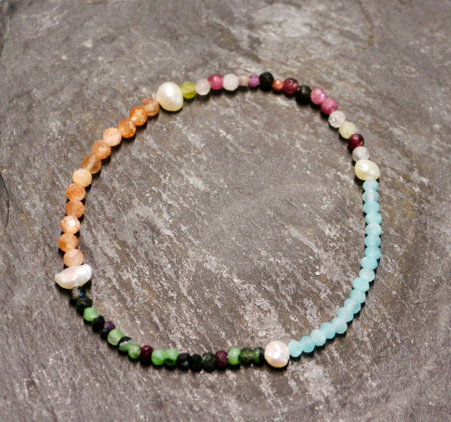 Armkettchen 4 Edelsteine