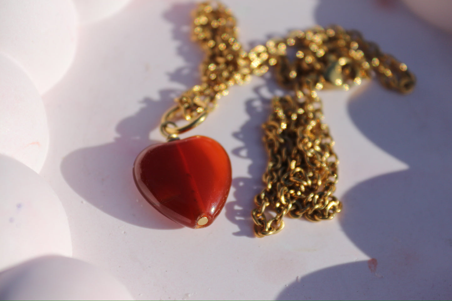 Herz-Kette mit Karneol
