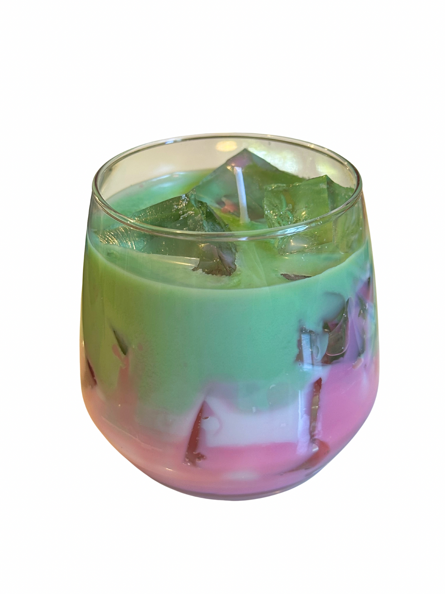 Strawberry Matcha Latte Kerze