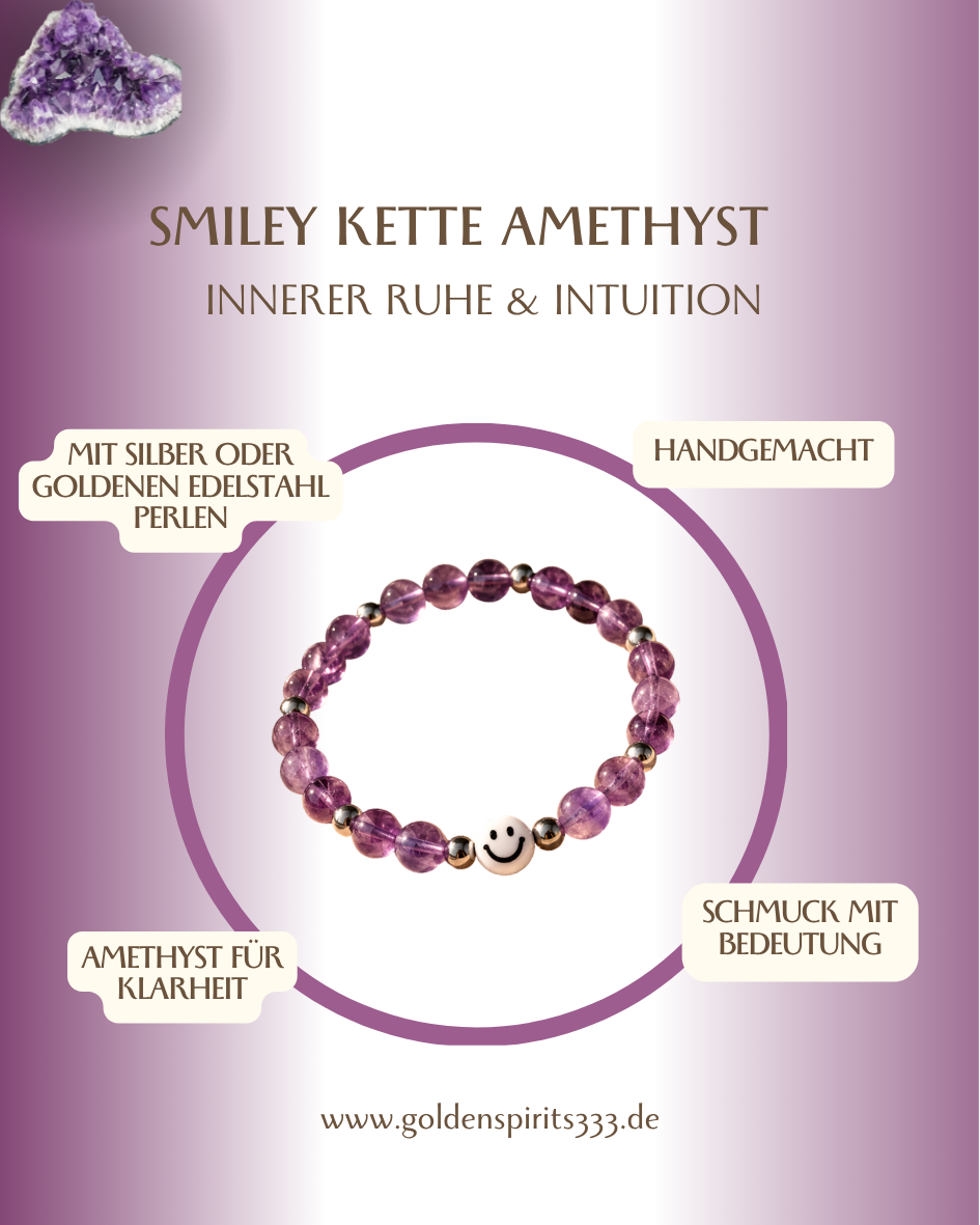 Smiley Armkettchen Amethyst