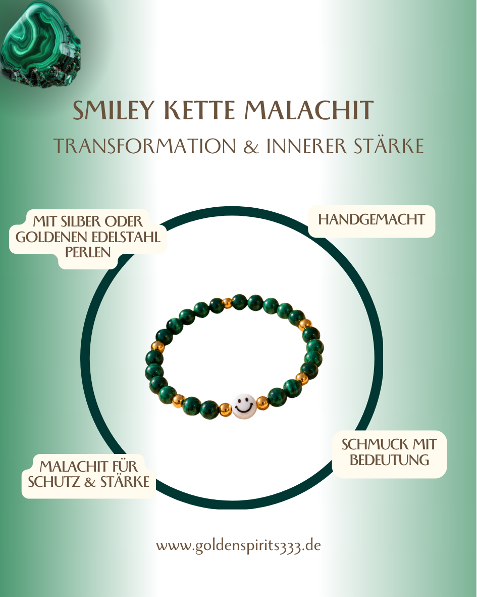 Smiley Armkettchen Malachit