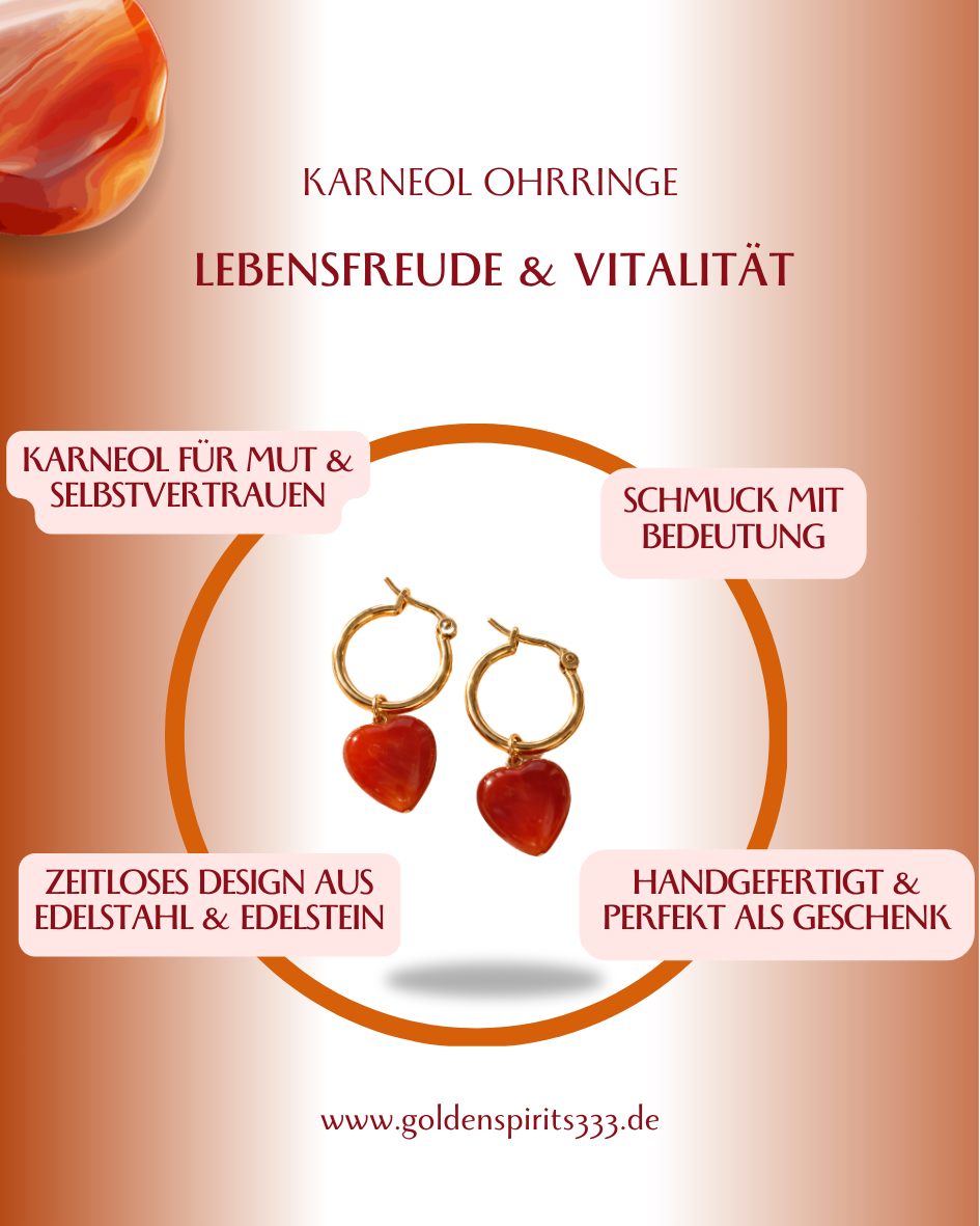Heart Ohrringe Karneol