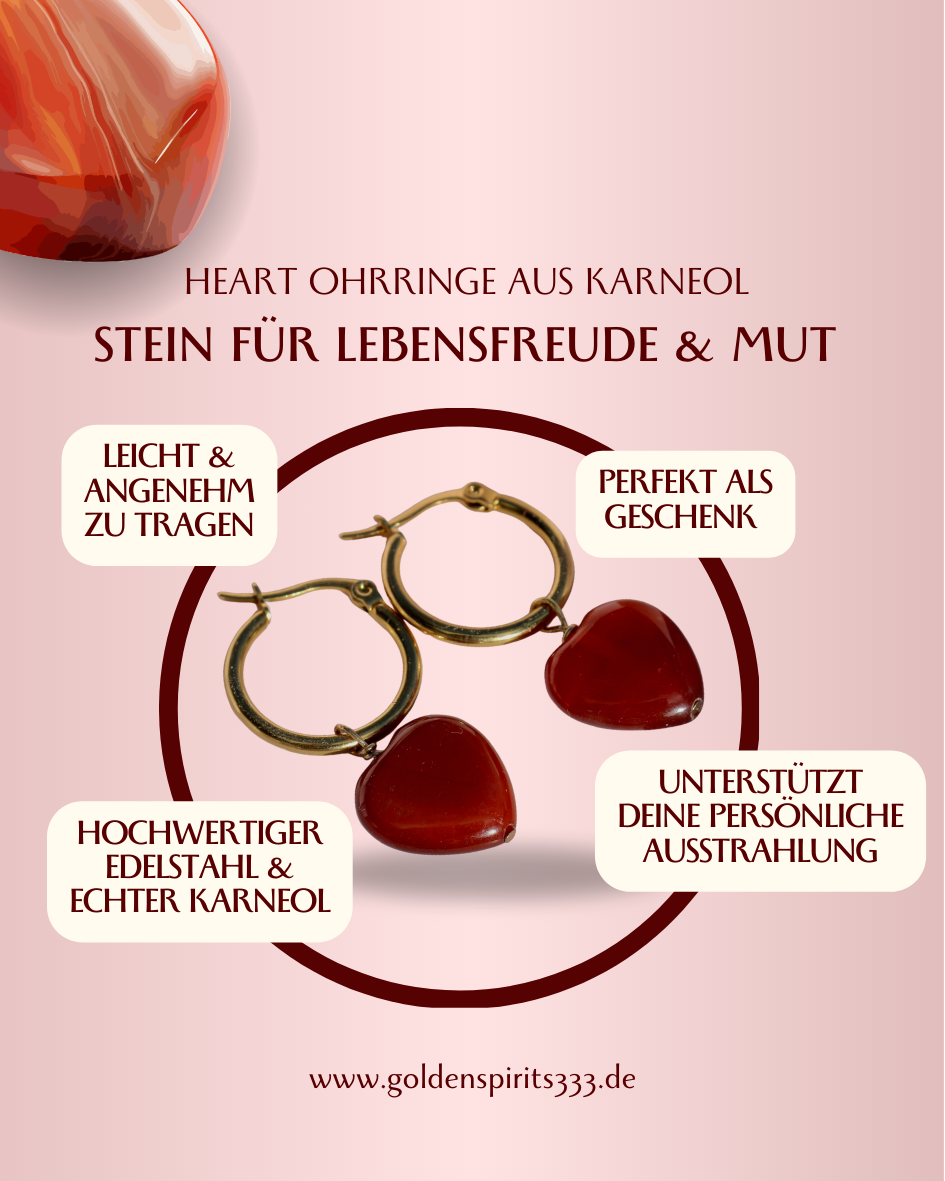 Heart Ohrringe Karneol