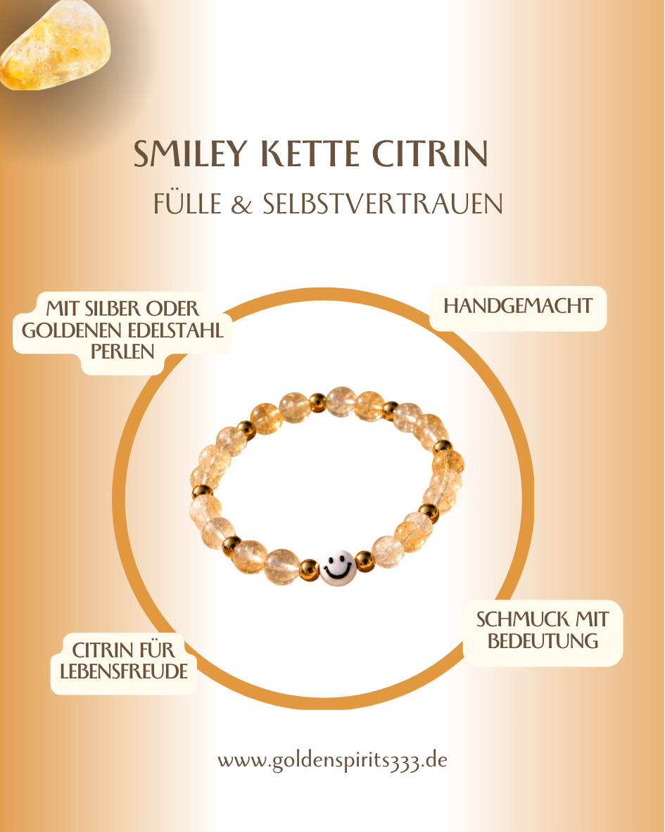 Smiley Armkettchen Citrin