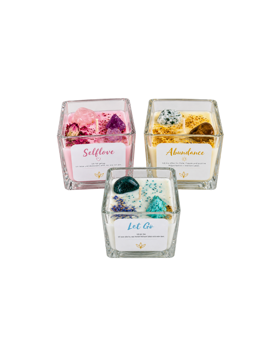 Kerzen im Set - Let Go, Selflove & Abundance