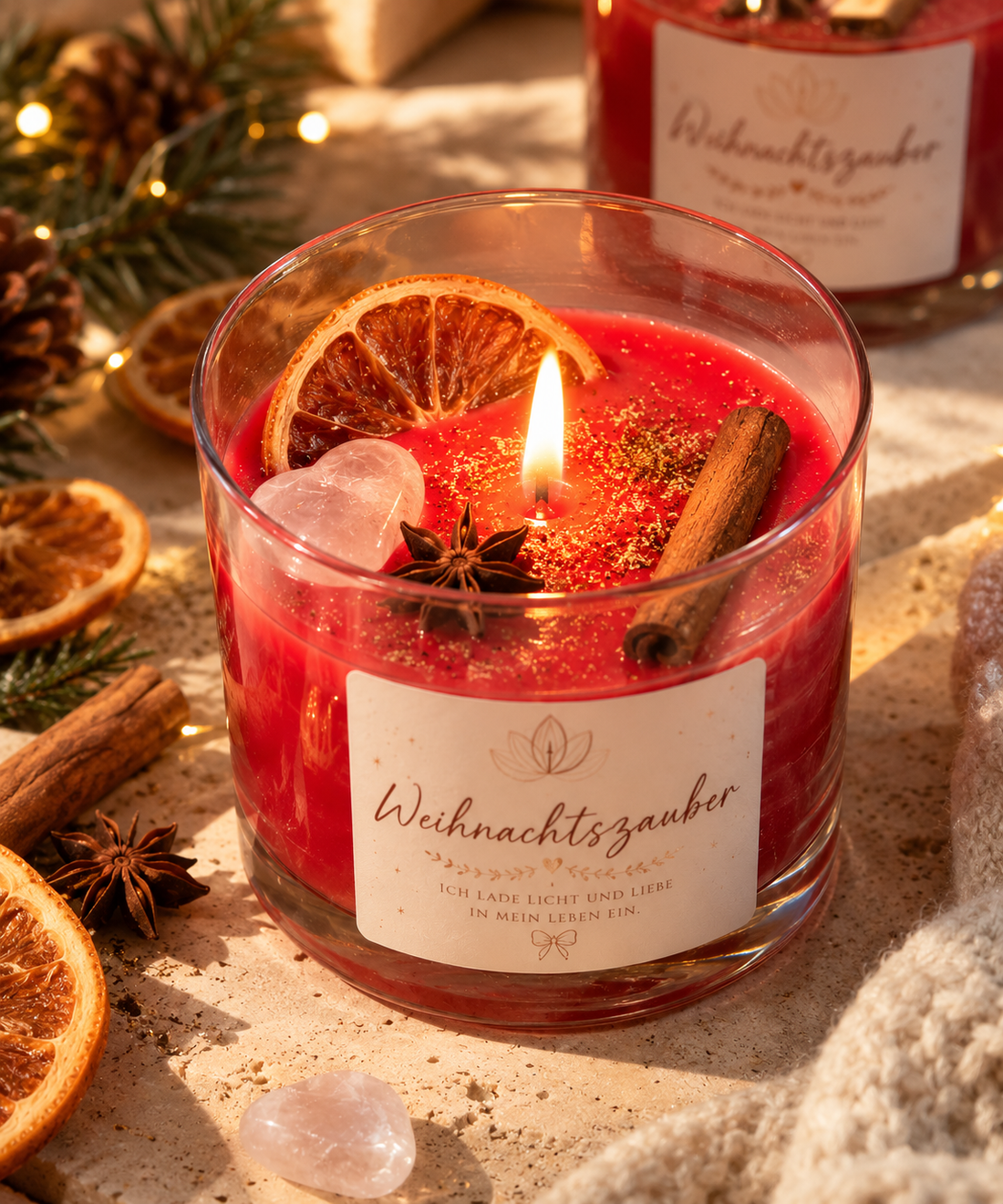 Kerze Weihnachtszauber
