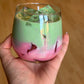 Strawberry Matcha Latte Kerze