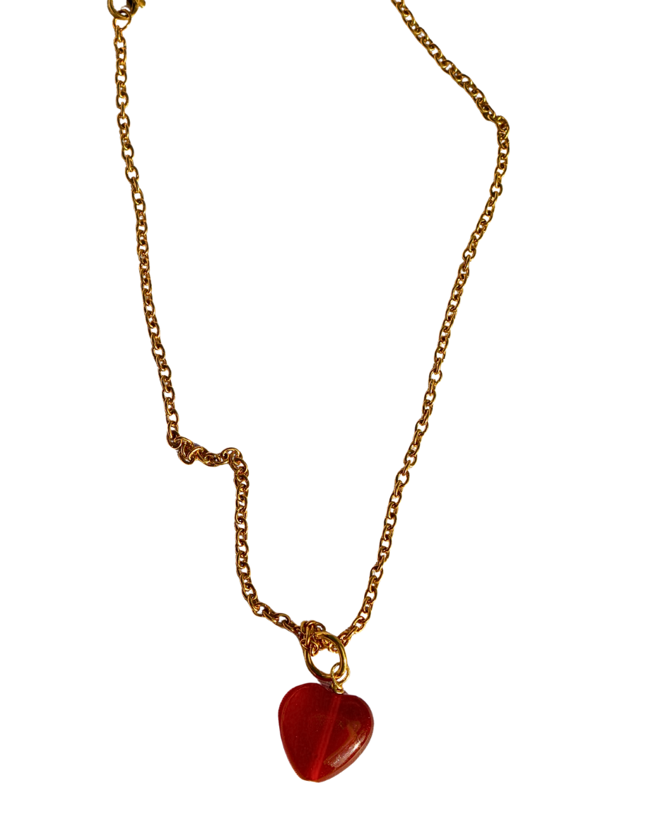 Herz-Kette mit Karneol