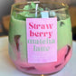 Strawberry Matcha Latte Kerze