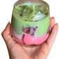 Strawberry Matcha Latte Kerze